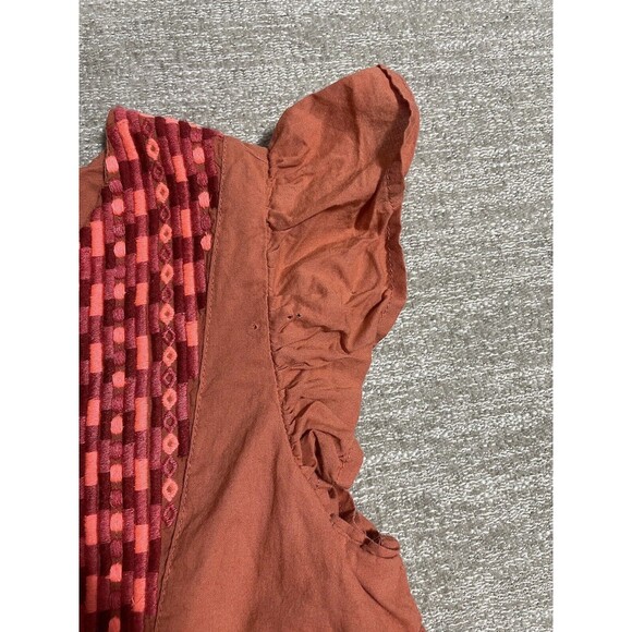 Cat and Jack Top Girls L 10/12 Pink Orange Knit Cotton Desgin - Picture 9 of 12